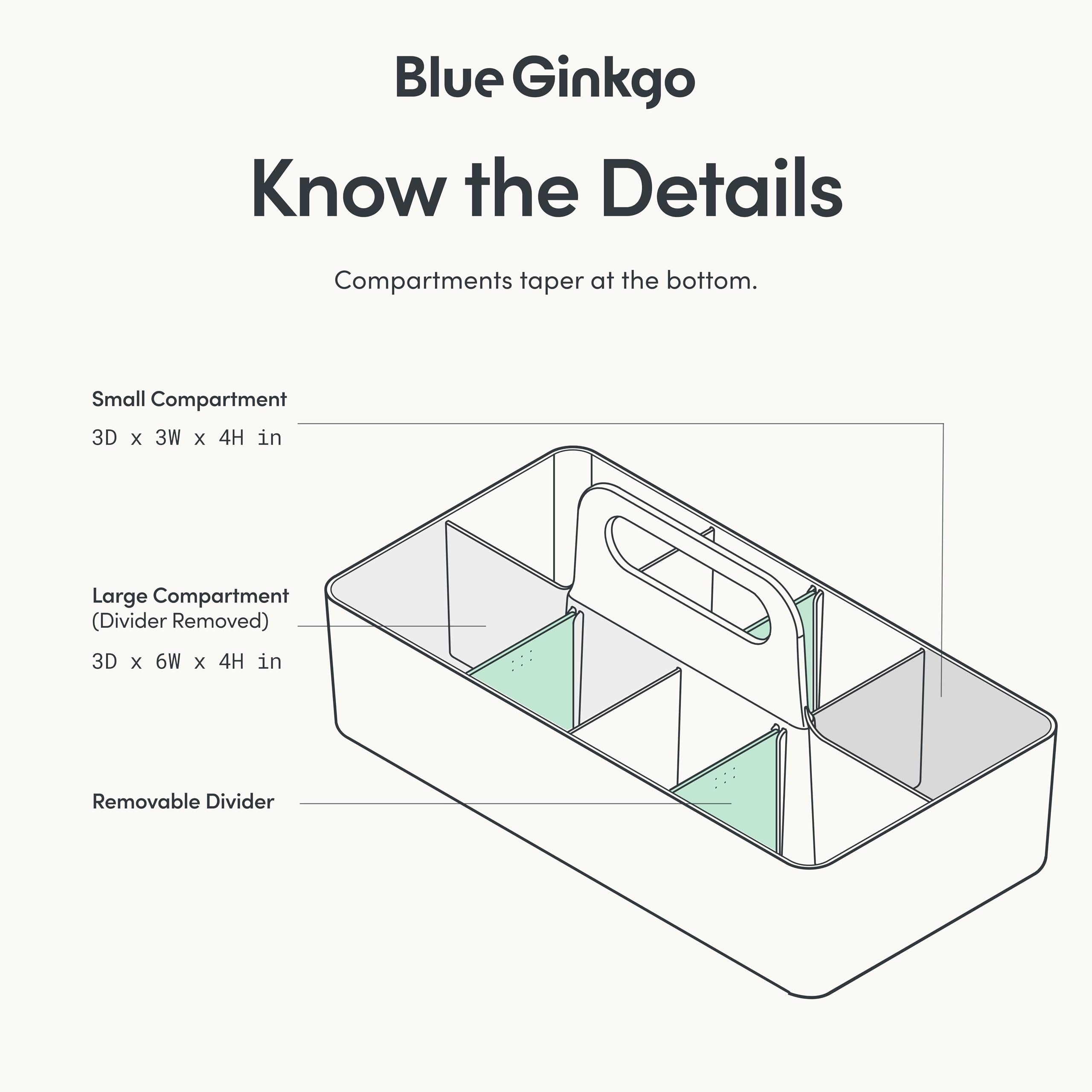 Blue Ginkgo stackable organizer caddy stack-setup demonstrates vertical organization efficiency.