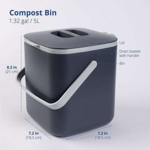 Blue Ginkgo tight lid odor seal keeps kitchen air fresh