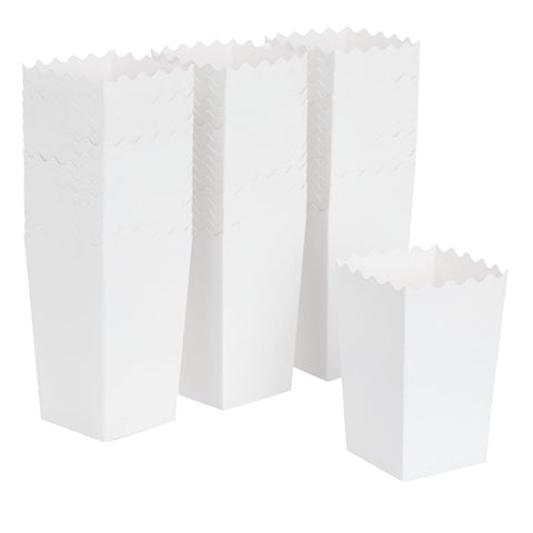 Blue Panda popcorn boxes easy fold with pre-scored lines.