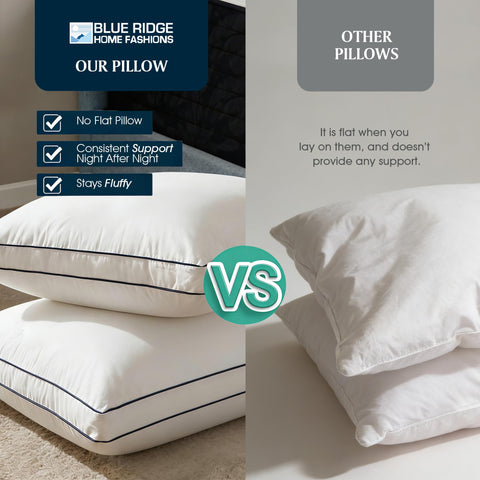 Blue Ridge 400-thread-count cotton cover feels breathable and smooth.