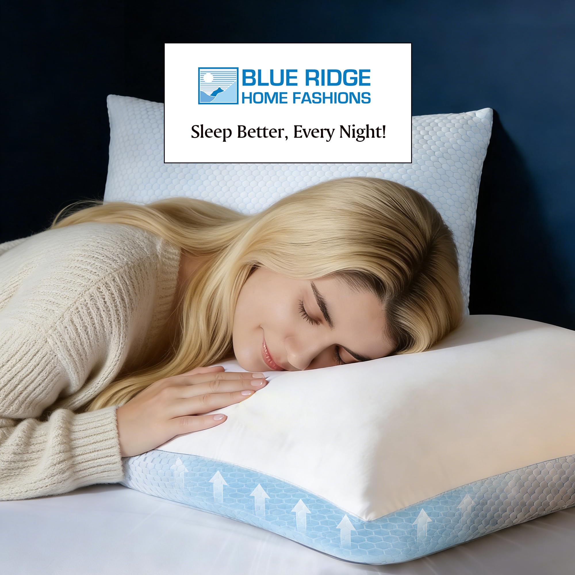 Blue Ridge packaging image shows ready-to-use queen set.