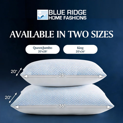 Blue Ridge plush fill maintains loft and neck support overnight.