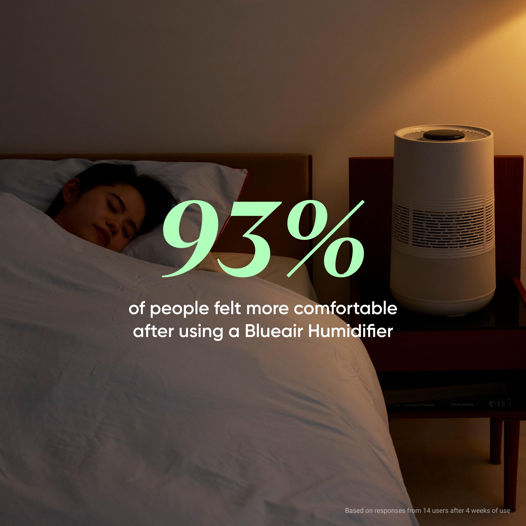 BLUEAIR 48-hour runtime supports all-night humidification in night mode.