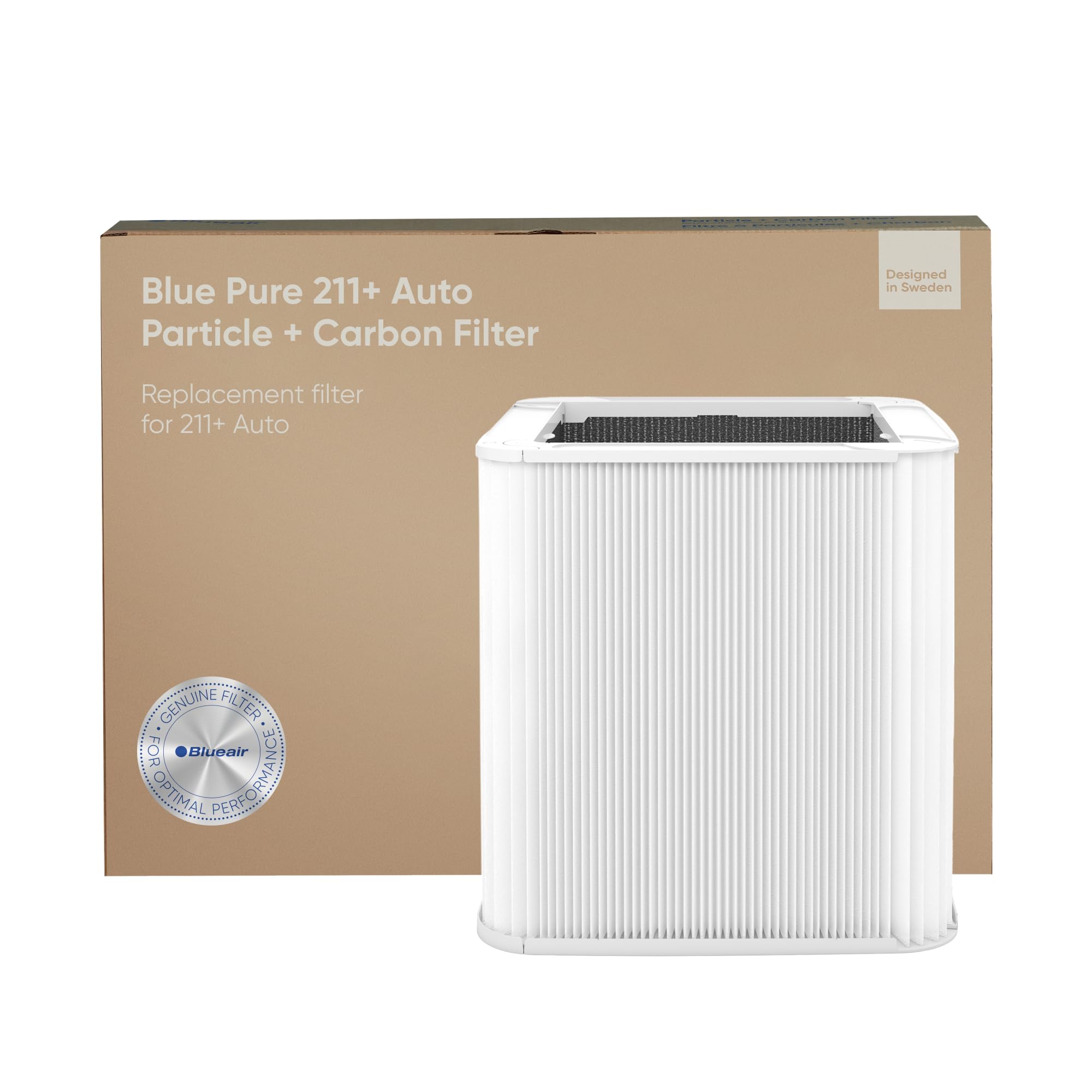 Blueair Blue Pure 211+ Auto filter side view for improved airflow.