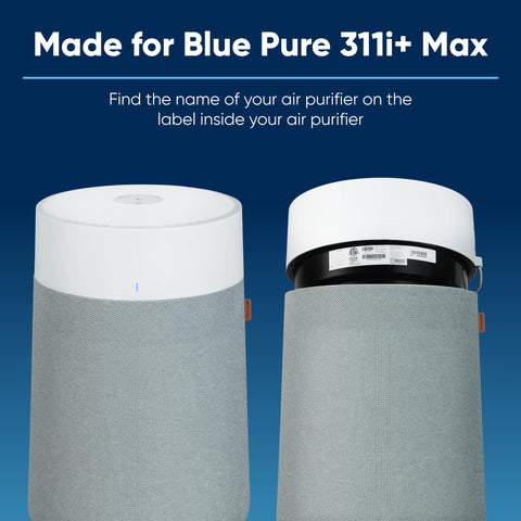 Blueair Blue Pure 311i+ Max AllergenBlock media close-up showing four filtration layers