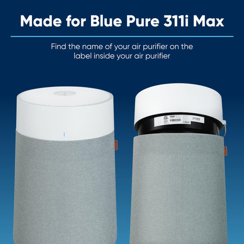 Blueair Blue Pure 311i Max SmokeBlock carbon layer highlights extra odor and gas removal