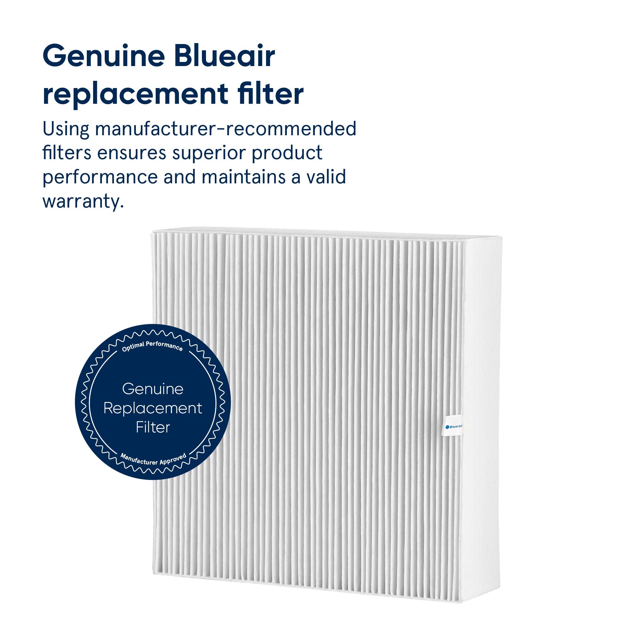 Replacement filter shown in inside view to maintain fan efficiency.