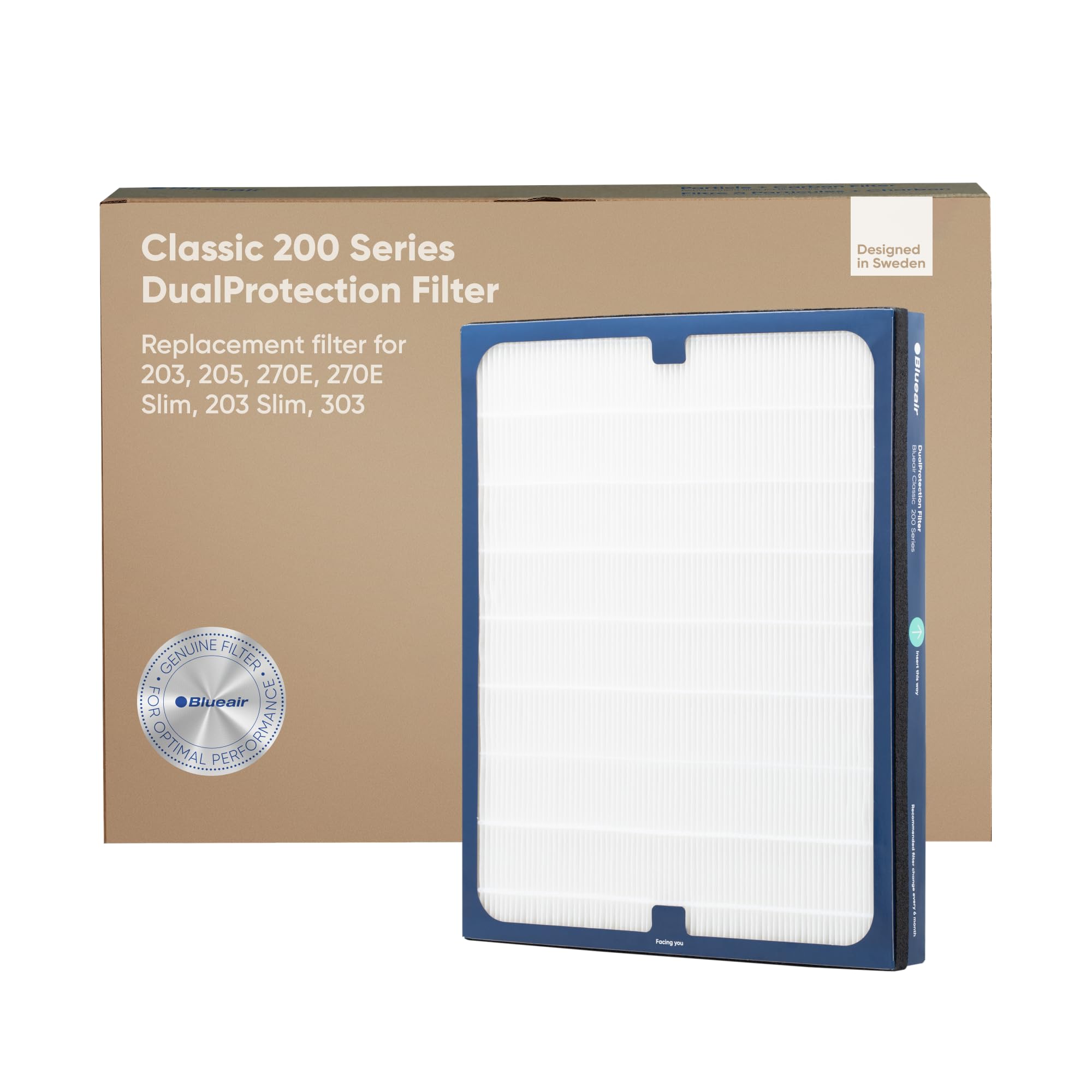 BLUEAIR Classic 200 DualProtection filter front view for cleaner indoor air.