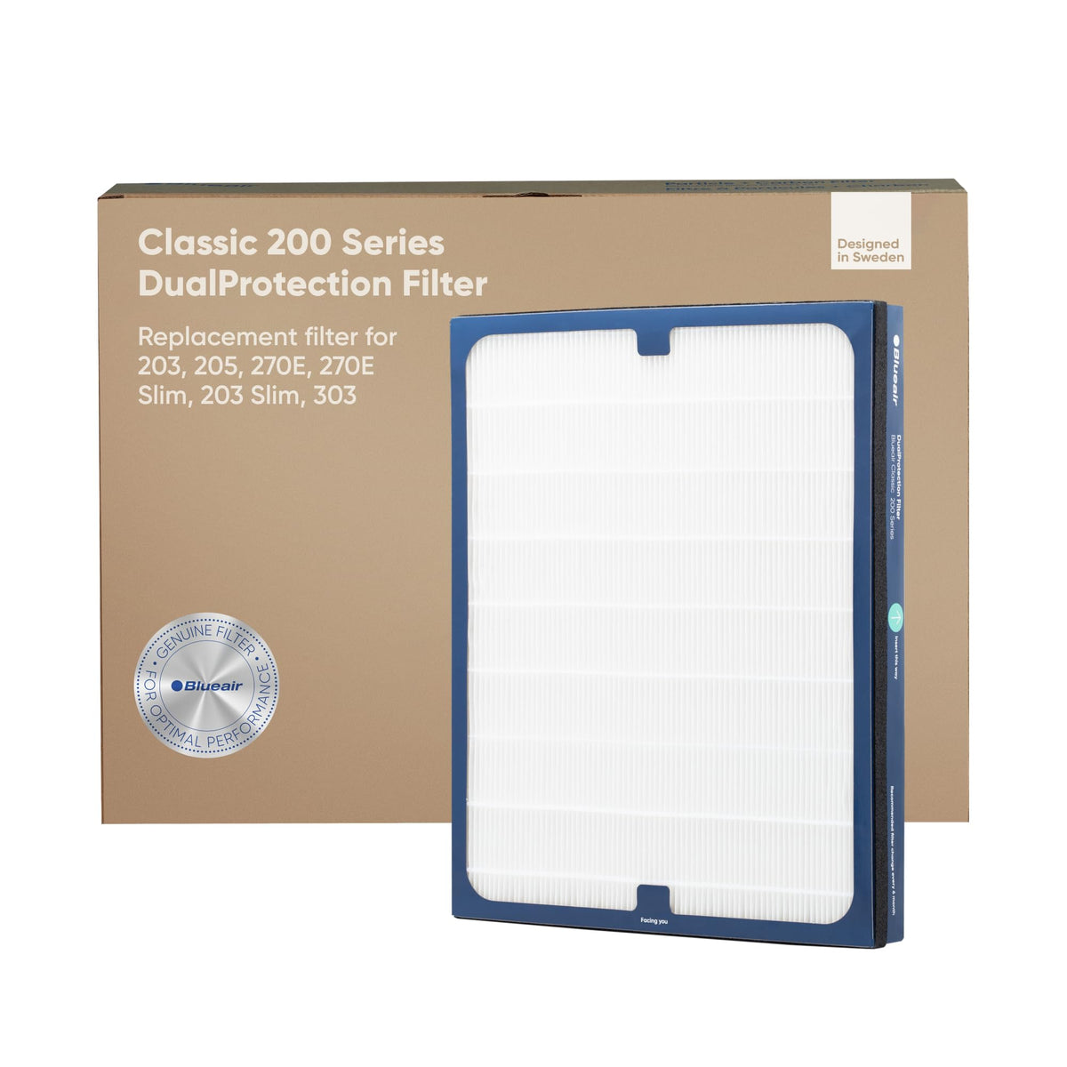 BLUEAIR Classic 200 DualProtection filter front view for cleaner indoor air.