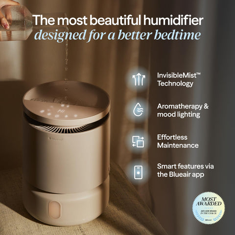 BLUEAIR DreamWell with soft night-light creating a calm sleep-friendly atmosphere