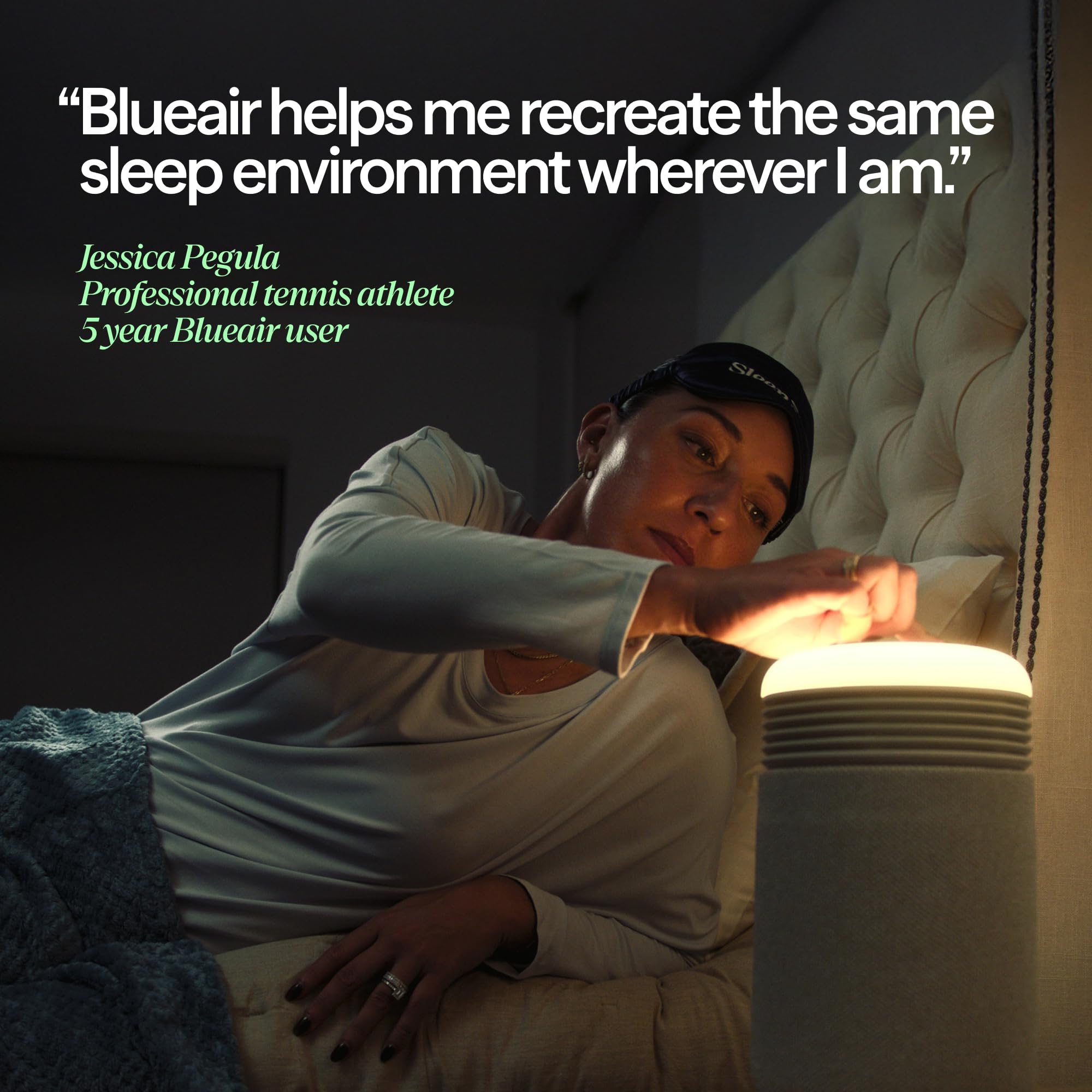BLUEAIR Mini Restful operates quietly, ideal for uninterrupted nighttime rest