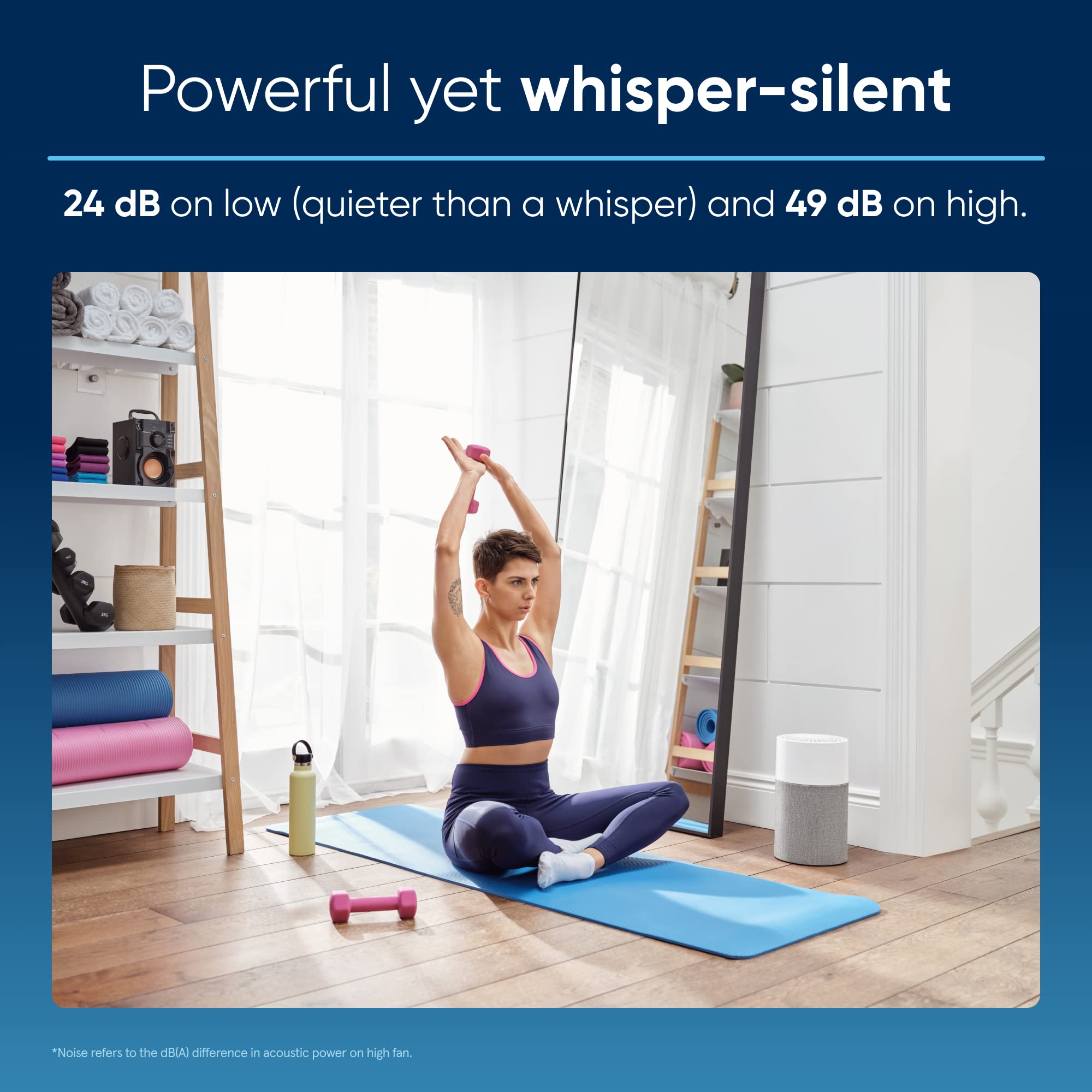 Blue Pure 511 with HEPASilent filtration captures fine particles