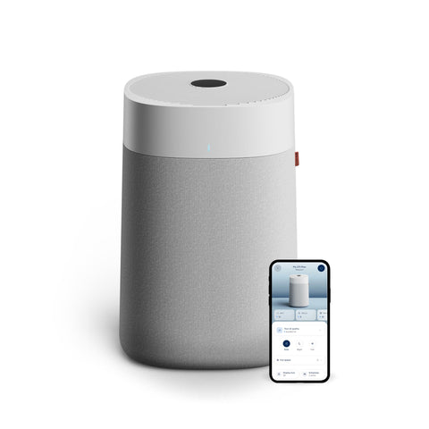 Blueair Pure Max front view demonstrates powerful air cleaning for large living spaces.