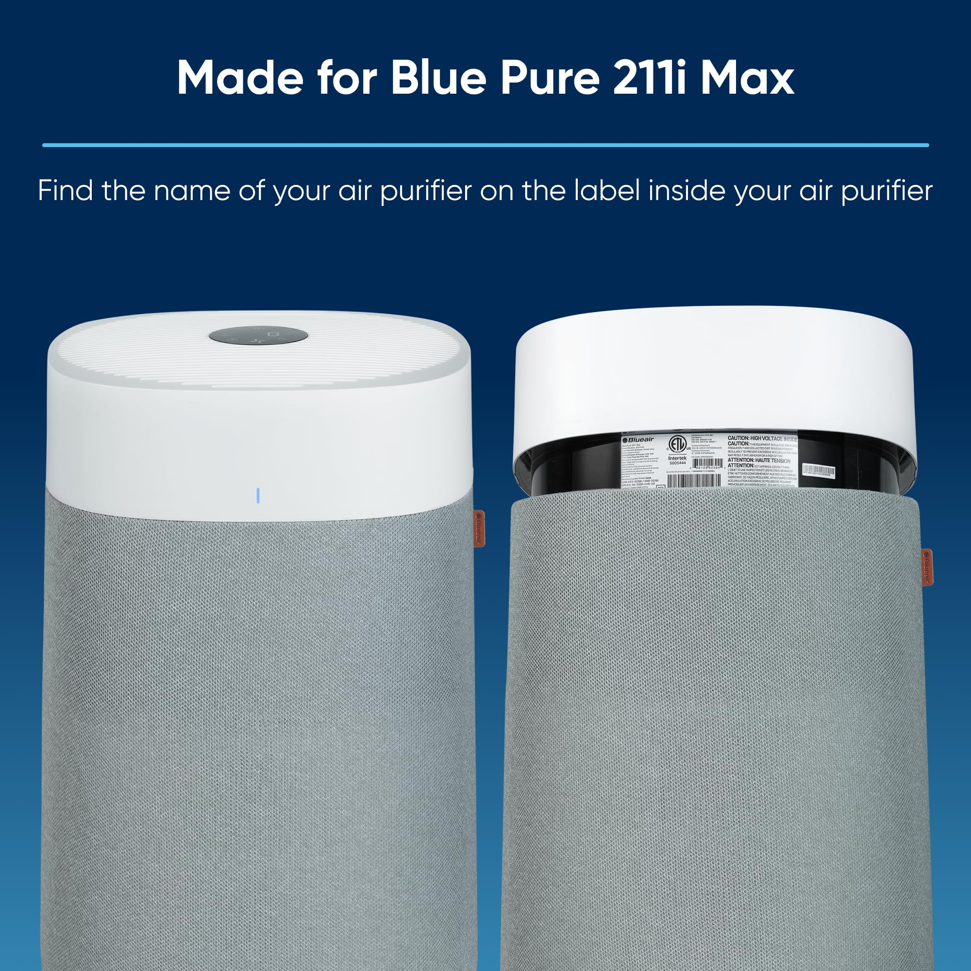 Blueair SmokeBlock carbon layer detail capturing gases and odors