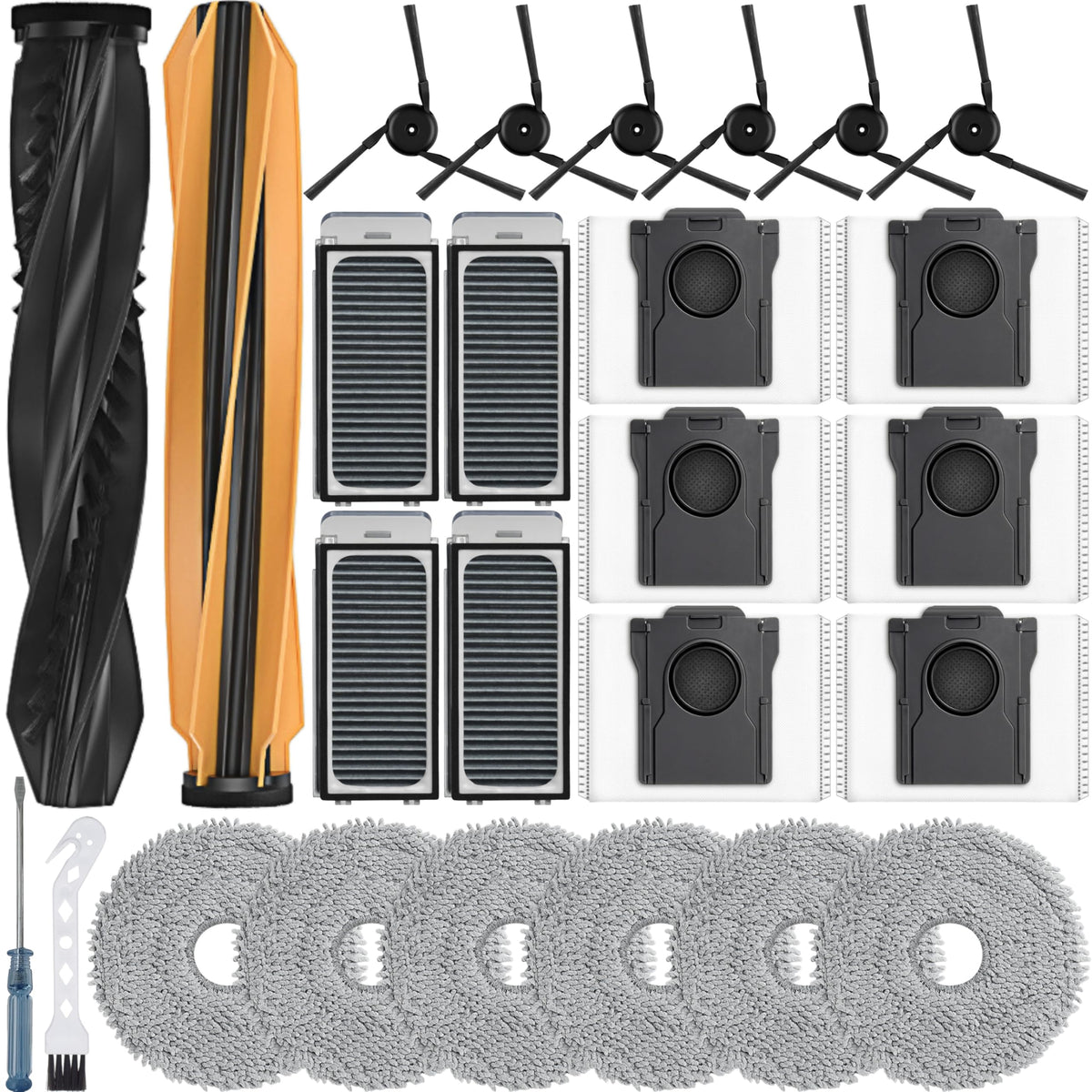 Bluearks 26Pcs X50 Ultra kit main brush for Dreame L50 Ultra improves cleaning efficiency
