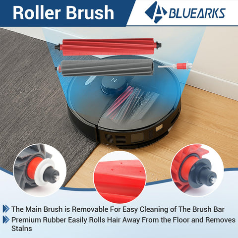 Bluearks side brushes reaching corners on Roborock S8 MaxV Ultra