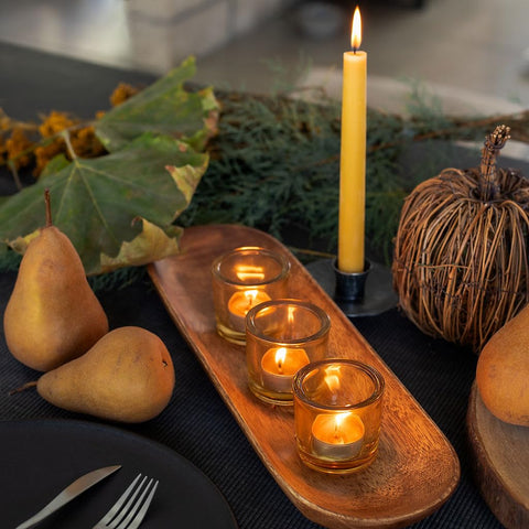 Bluecorn Beeswax tea light fragrance-free, ideal for sensitive spaces and clean light