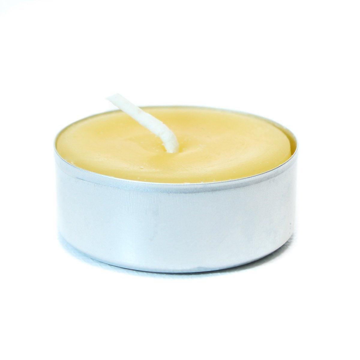 Bluecorn beeswax tea light enhances wedding decor with warm, table glow