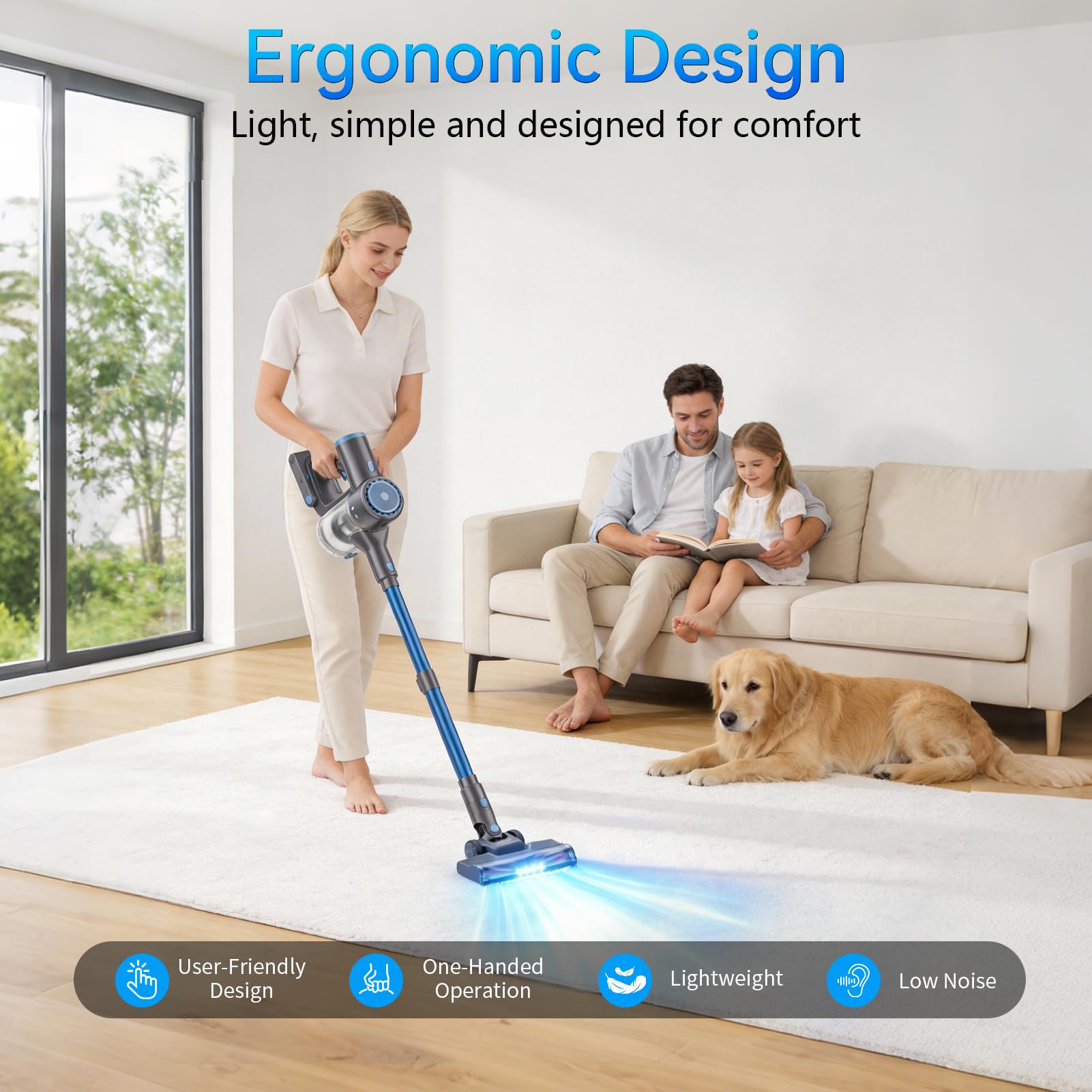 BlueEpic cordless vacuum cleans car interiors and tight spaces