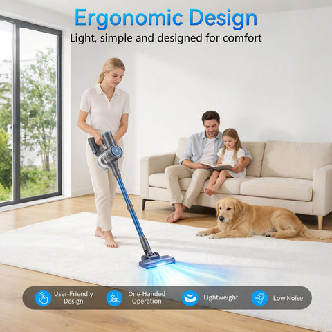 BlueEpic cordless vacuum cleans car interiors and tight spaces