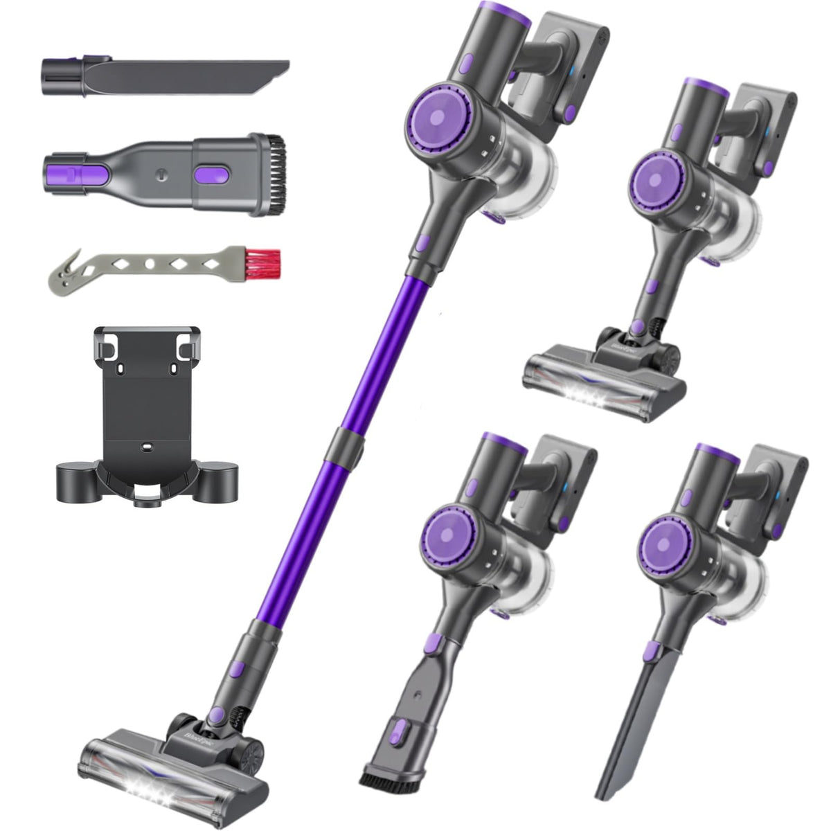 BlueEpic cordless vacuum with powerful suction for carpets and hard floors.