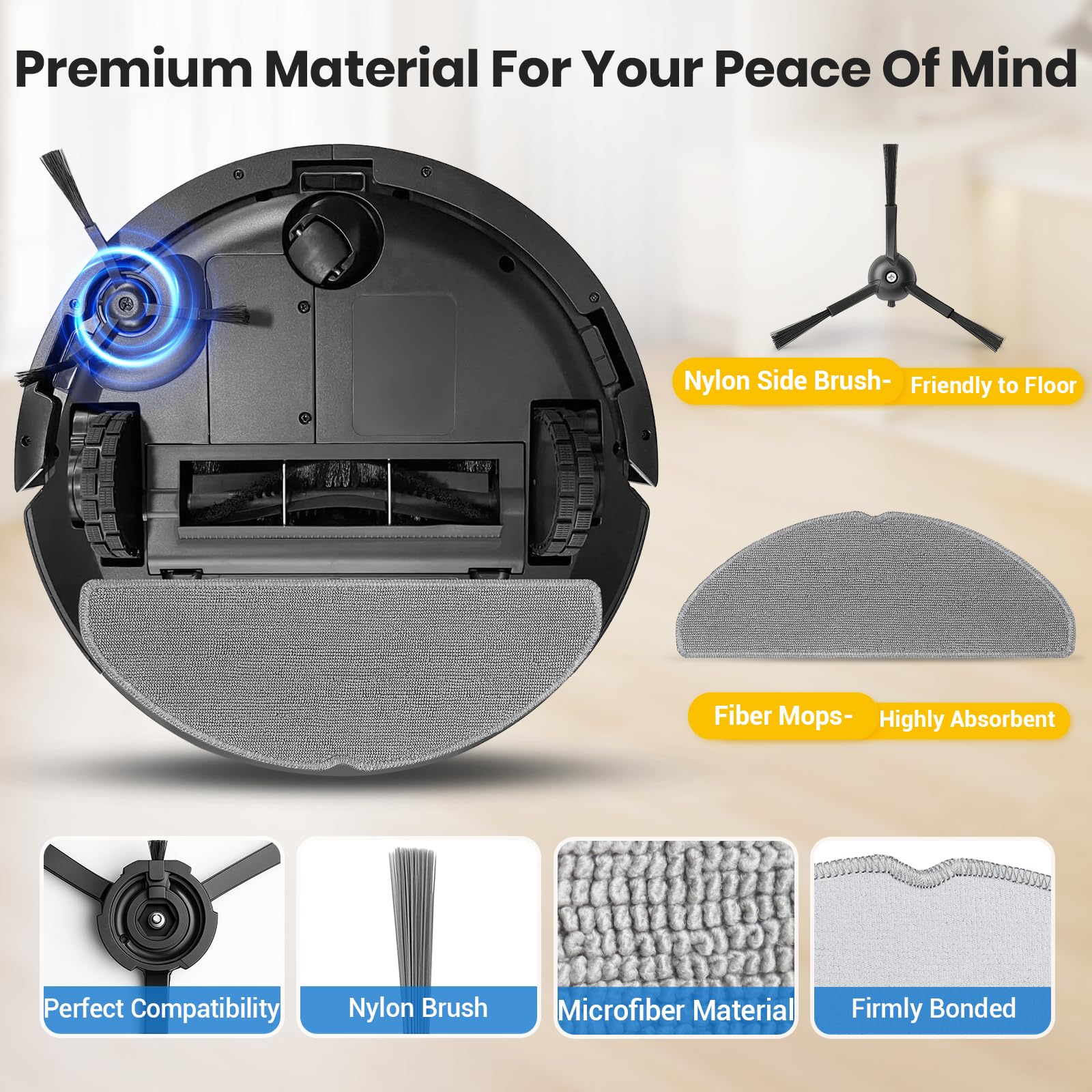 Bluevisk RV20 Max Plus microfiber mop set in action on sealed floors.