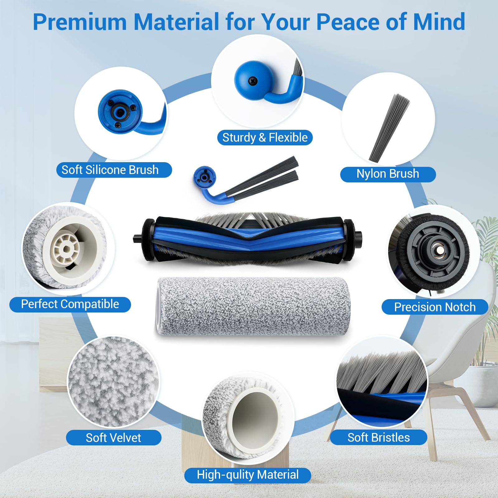 Bluevisk X9 Pro Omni HEPA filters trap fine dust and pollen effectively.