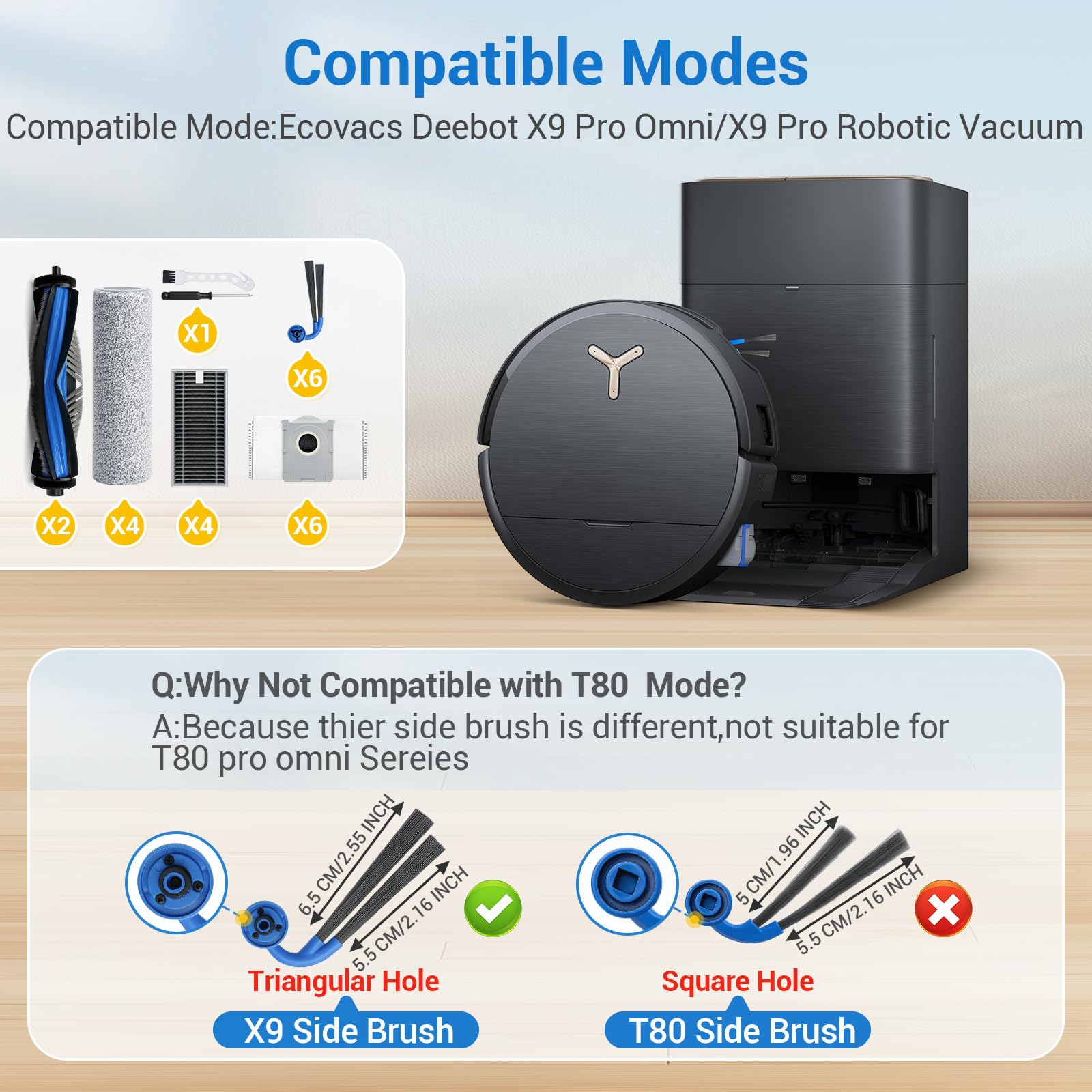 Bluevisk X9 Pro Omni mop replacements with strong water absorption for sealed floors.