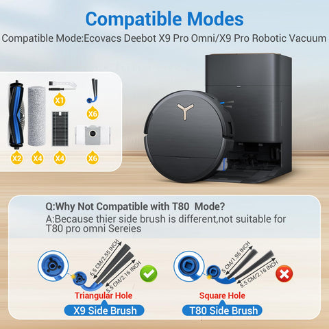 Bluevisk X9 Pro Omni mop replacements with strong water absorption for sealed floors.