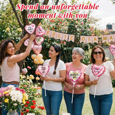 Blueweenly Mother's Day decorations set provides cohesive styling for photos and gifts.
