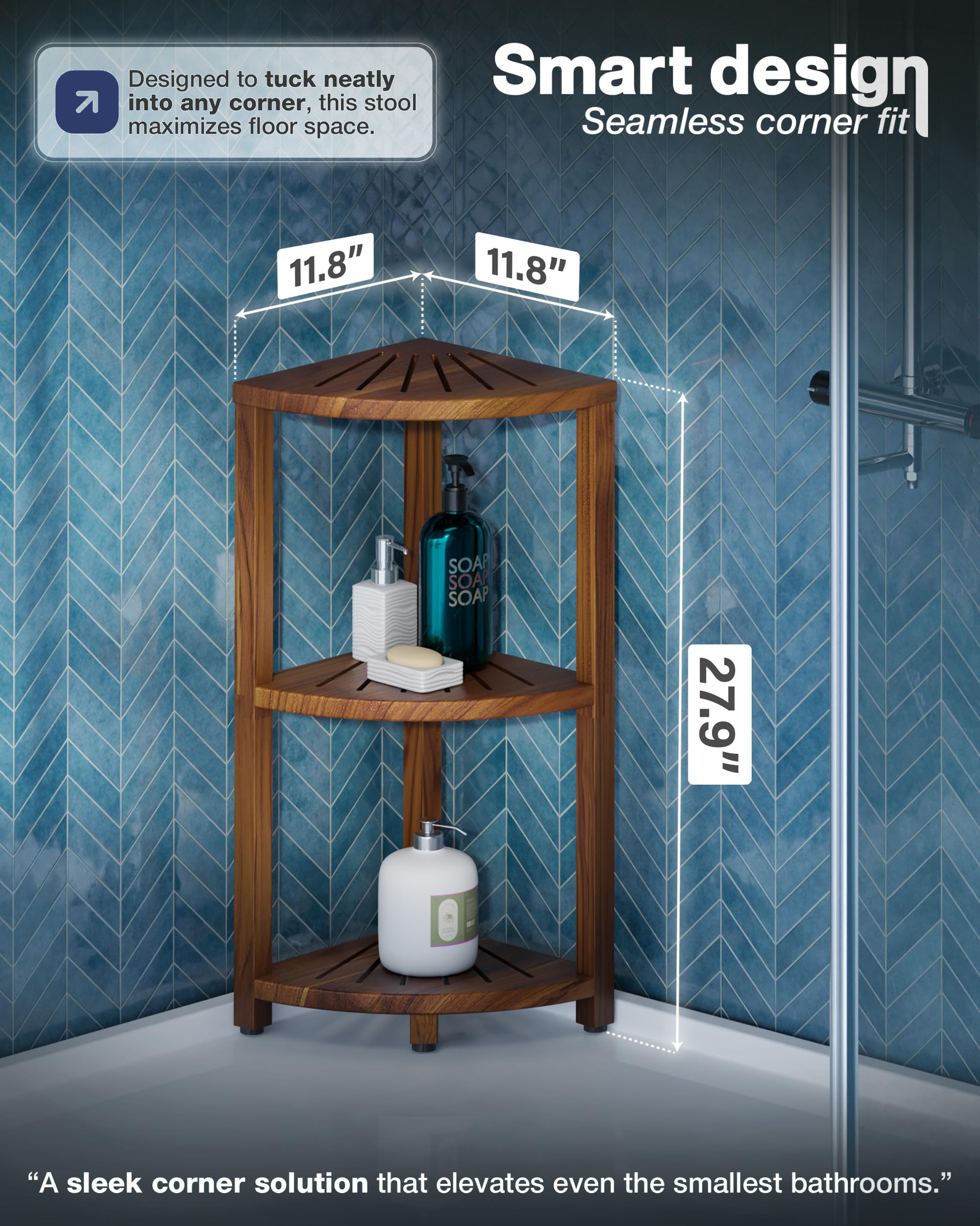 BLUEWEST anti-slip feet stabilize the stand for reliable daily use