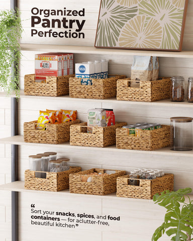 BLUEWEST baskets on a shelf showcasing natural texture and warmth