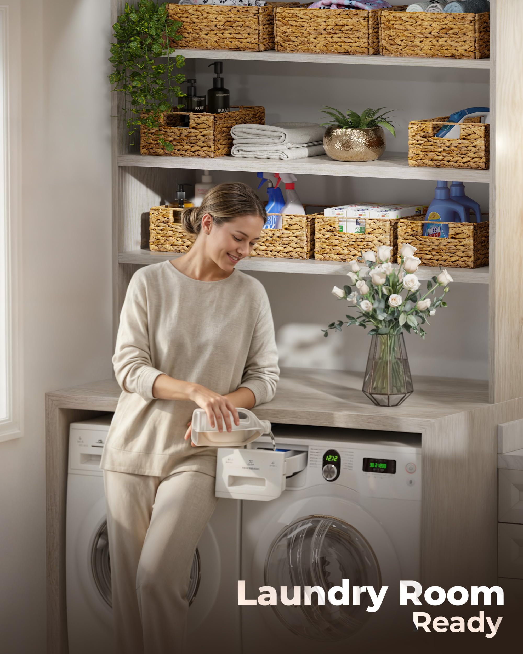 BLUEWEST durable steel-frame basket maintains shape during daily use
