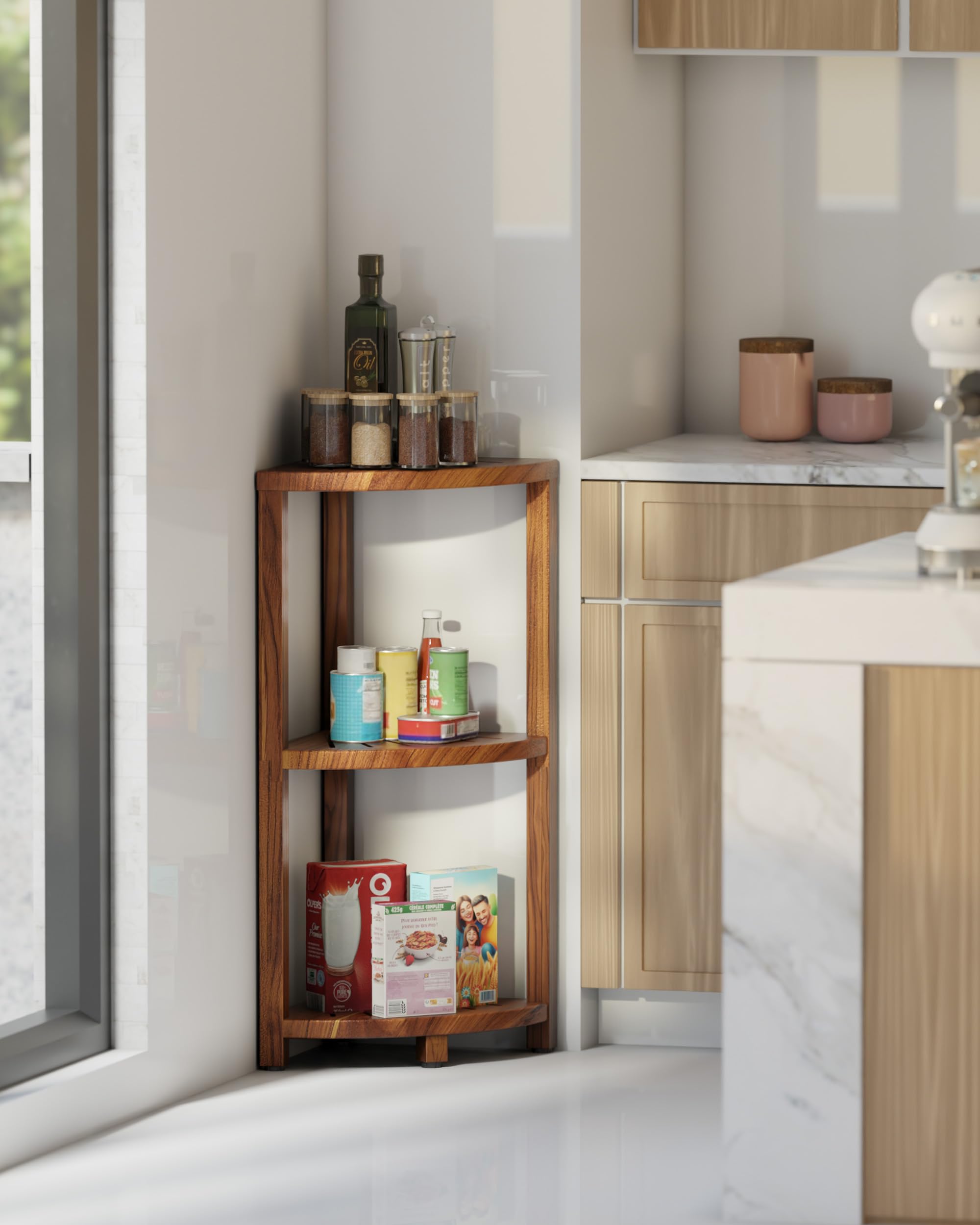 BLUEWEST plant stand doubles as a decorative shelf while protecting floors