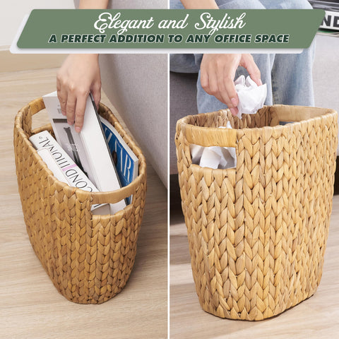 BLUEWEST rustic elegant wicker bin complements modern and traditional decor.