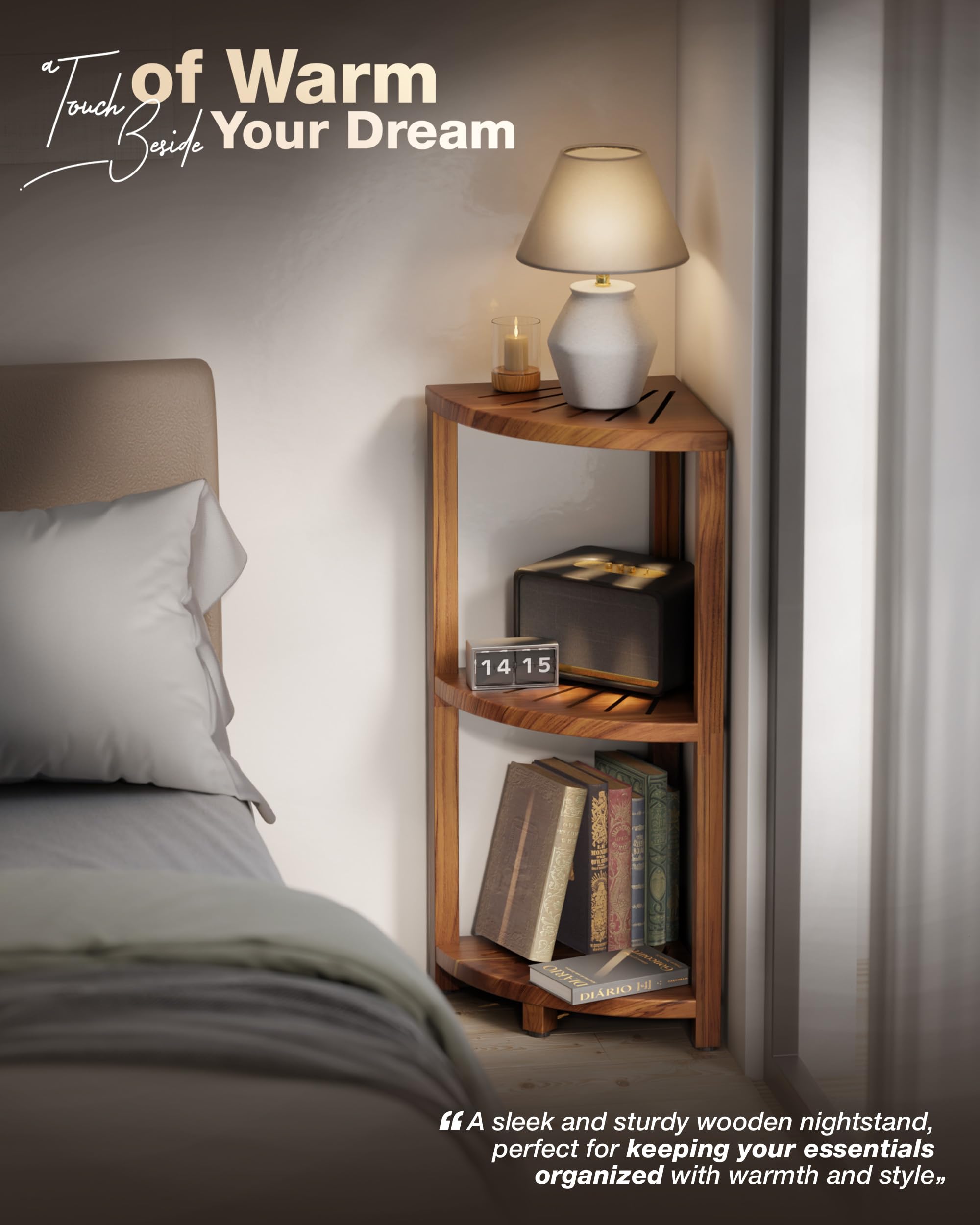 BLUEWEST space-saving design helps organize toiletries and decor without crowding counters