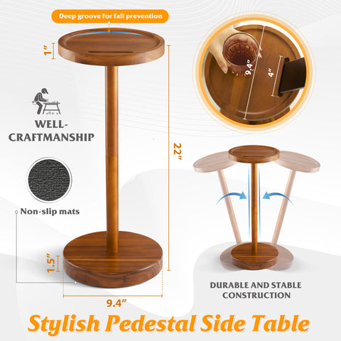 BLUEWEST Drink Table with weighted base enhances stability in busy rooms.
