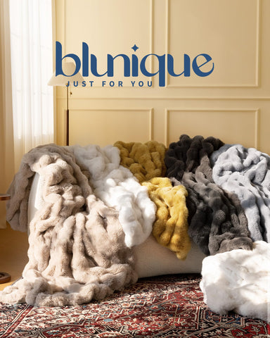 Blunique 50x60 inch throw on sofa offering versatile use