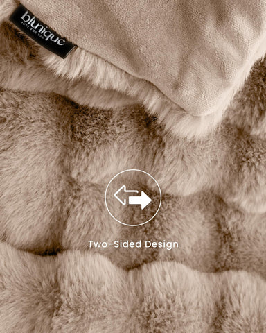Blunique bedroom decor blanket draped on a bed for warmth