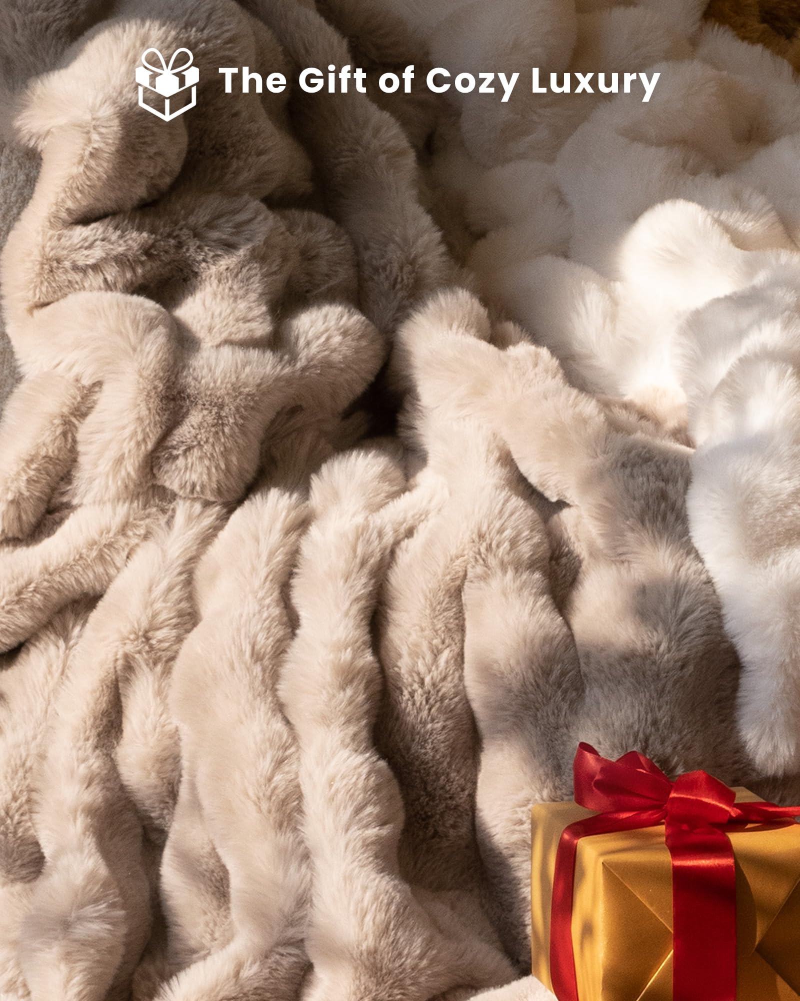 Blunique cozy couch throw shown folded for easy styling