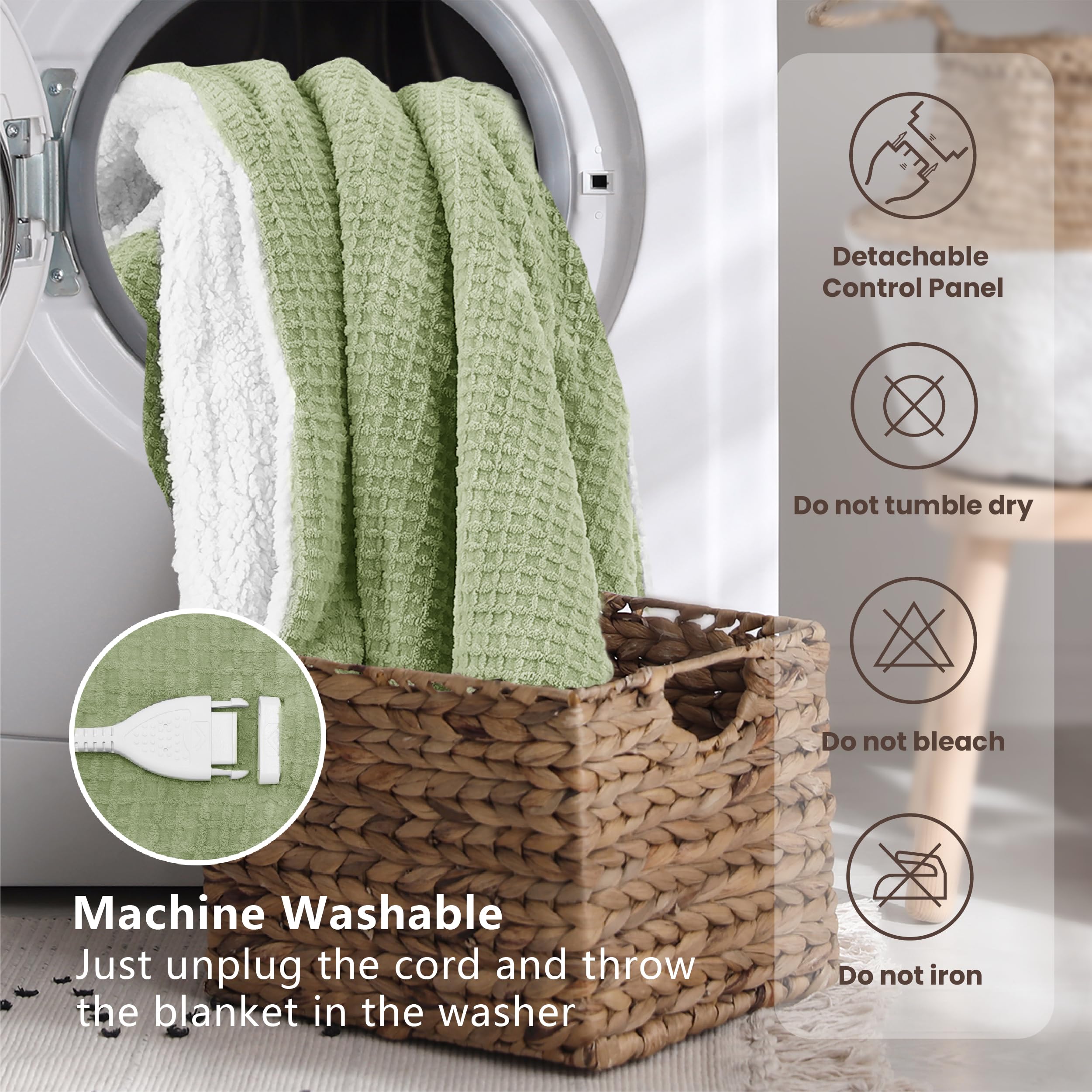 blunique waffle-weave throw creates cozy room ambiance