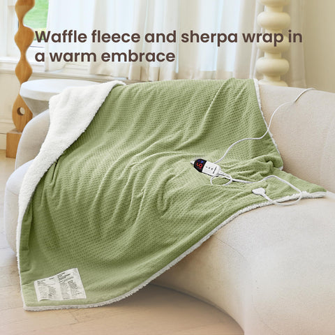 blunique electric blanket with six heat levels and digital display