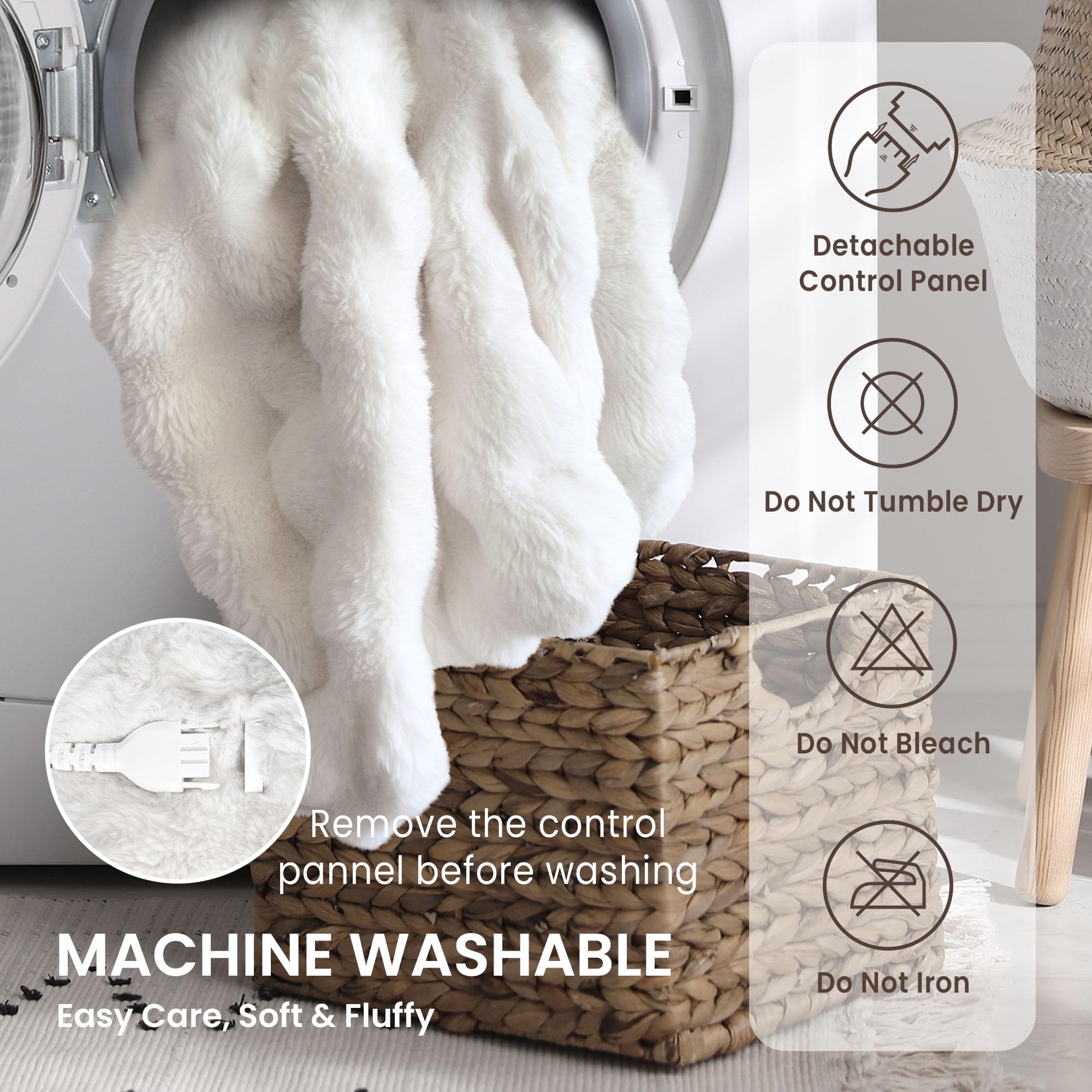 Blunique heated blanket overheat protection for safe nightly use