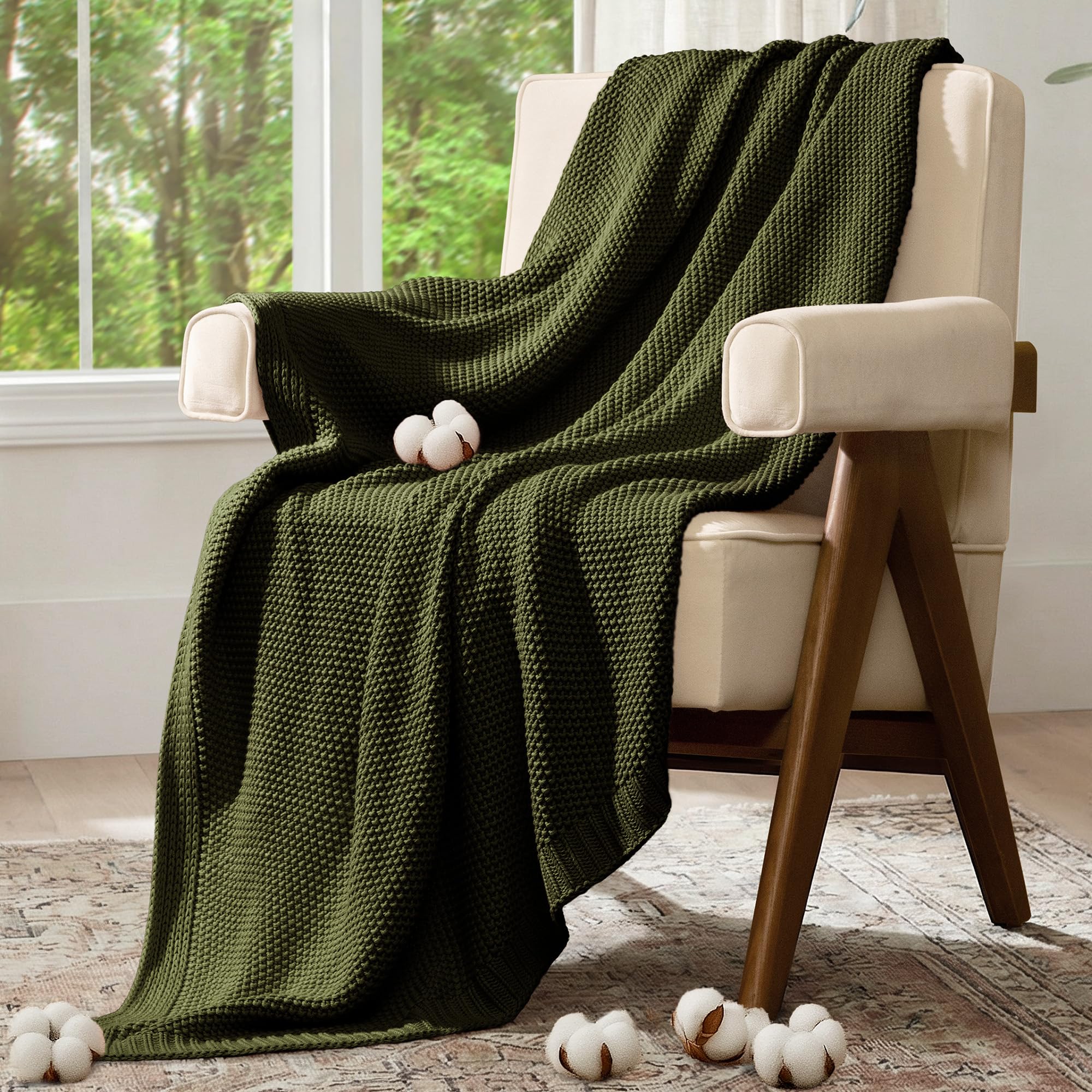 blunique machine-washable cotton throw preserves softness after washing