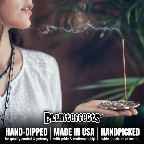 Blunteffects 12-scent list pack showing diverse fragrance profiles for daily use.