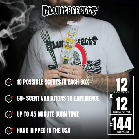 Blunteffects packaging detail highlighting quality craftsmanship and gift-ready presentation.