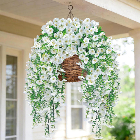 Blurap artificial morning glory care-free styling for event backdrops.