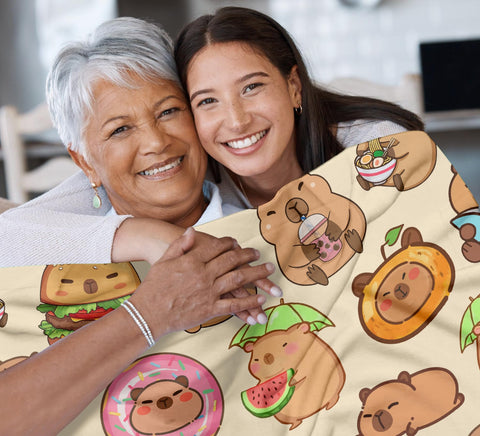 Bmaows Capybara Gifts Blanket easy-care keeps colors vibrant after washes.