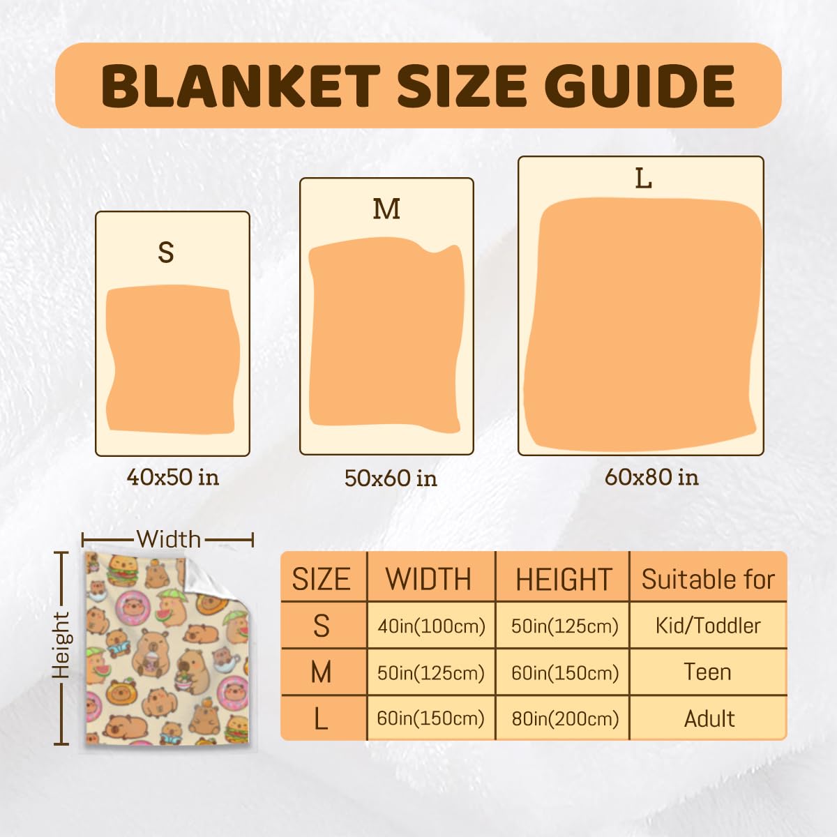 Bmaows Capybara Gifts Blanket couch-decor adds cute home charm.