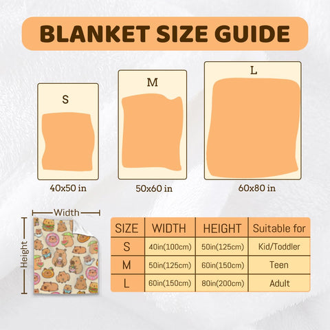 Bmaows Capybara Gifts Blanket couch-decor adds cute home charm.